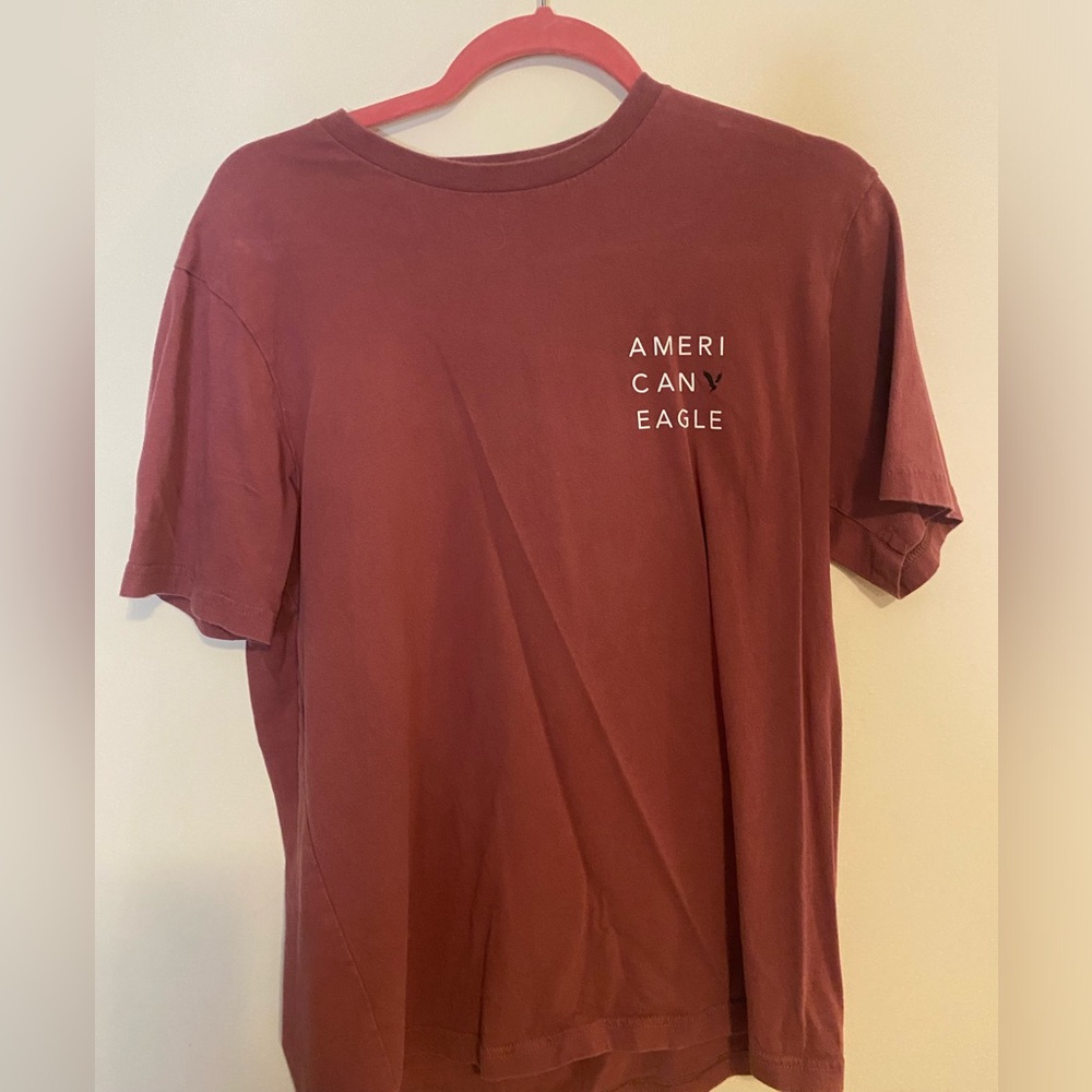 burgundy AE tee